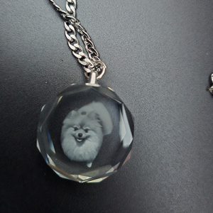 Gepersonaliseerde Kristallen Hanger met Foto – 2D Lasergravure